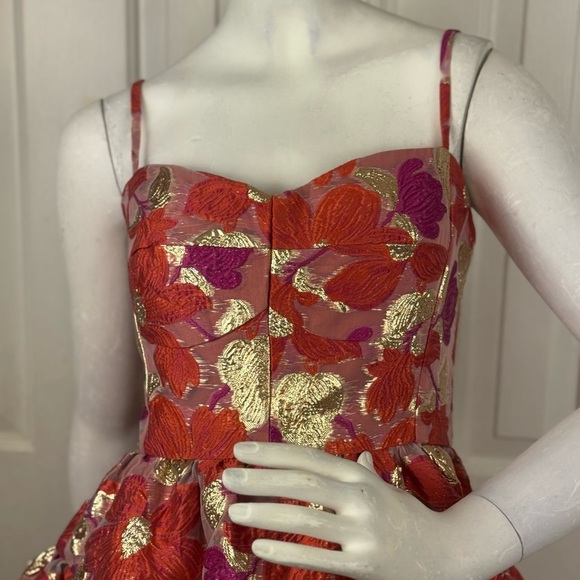 Violet Weekend Floral Jacquard Fit and Flare Dress Size 7/8. C8 - Picture 3 of 17